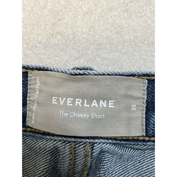 Everlane The Cheeky Short Women Size 25 Button Fly‎ Denim Cut Offs - Picture 5 of 10